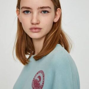 Pink embroidered slogan hoodie